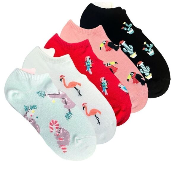 Holiday 5-Pack No-Show Socks NWOT - Picture 12 of 13